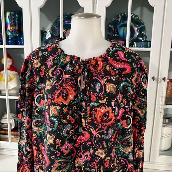 Croft & Barrow Colorful Paisley Women's Top Plus Size 1X - Picture 3 of 9